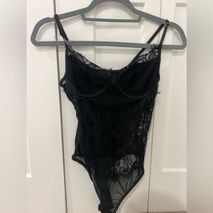 Black lace bodysuit